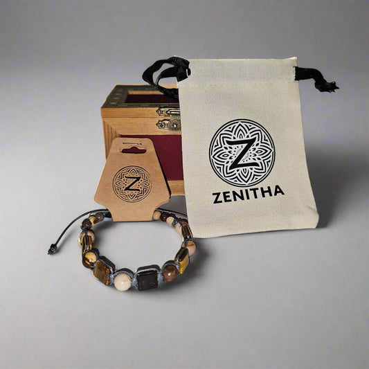 handmade shamballa bracelet tiger eye australian zebra jasper package