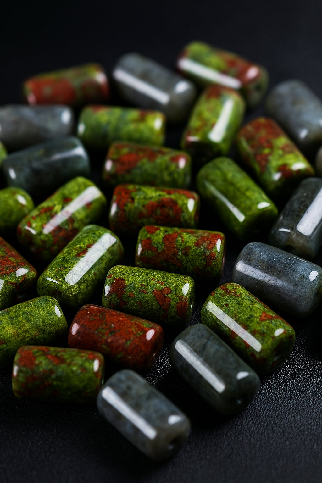 Cylinder Natural Gemstones Beads Handmade Bracelets