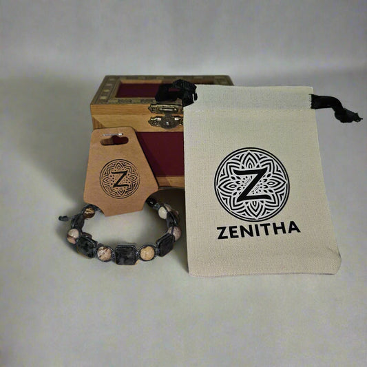 handmade shamballa bracelet labradorite australian zebra jasper package