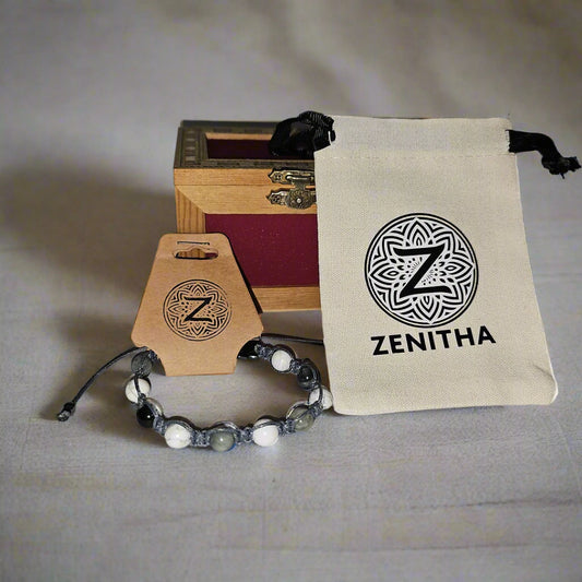 handmade shamballa bracelet silver eagle eye howlite hematite package